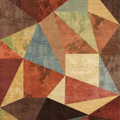 Boho Washable Area Rug - Non Slip Low Pile Machine Washable Carpet for Living Room Bedroom Nursery